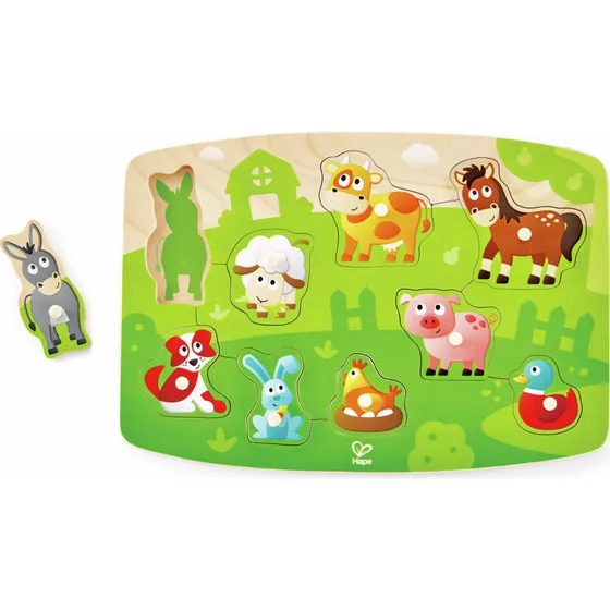 Hape Puzzle Granja con Pinzas
