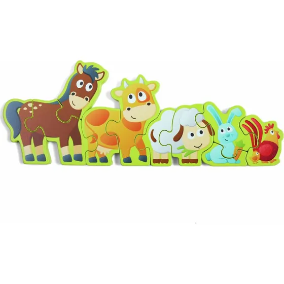 Hape Puzzle Animales de Granja y Números