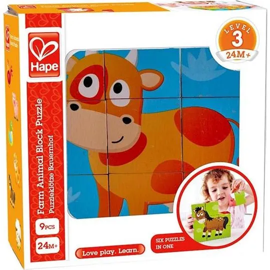 Hape Goula - Puzle Bloques Animales Granja