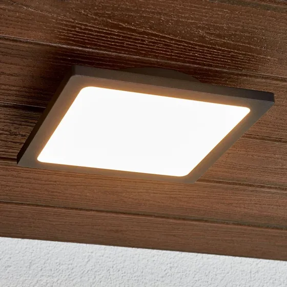 Lucande Mabella Lámpara de Techo Exterior LED Gris Oscuro