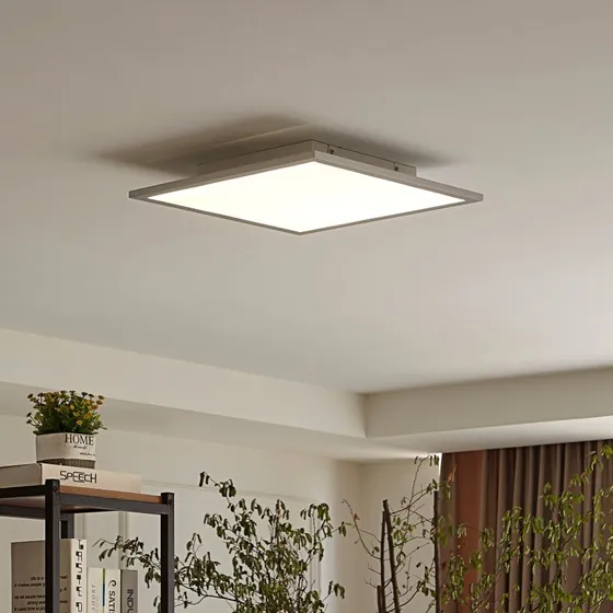 Lindby Livel Panel LED Cuadrado 4000K 40x40cm Plata