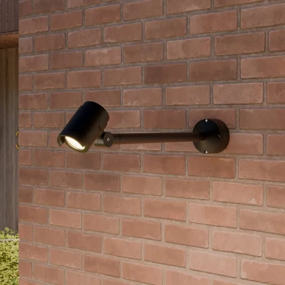 Lucande Beatrix Aplique de Pared Exterior Gris Oscuro - 58 cm