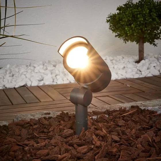 Lucande Beatrix Spike Empotrable Exterior IP65 Gris Oscuro