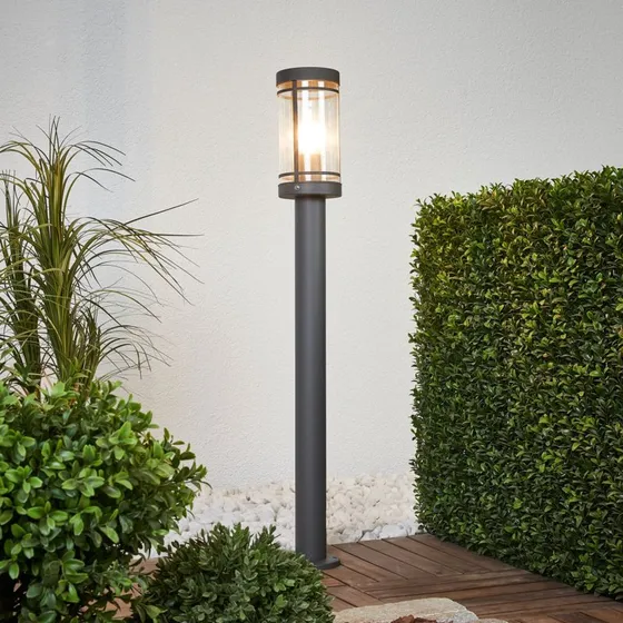 Lindby Lámpara de Jardín Djori - Gris Oscuro - Acero Inoxidable