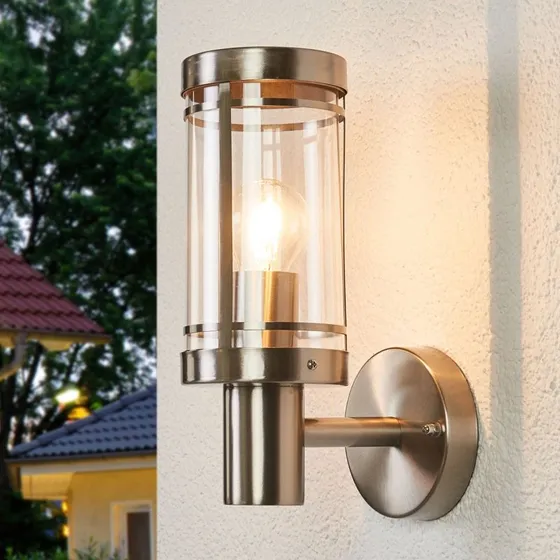 Djori Aplique de Pared Exterior Lindby de Acero Inoxidable
