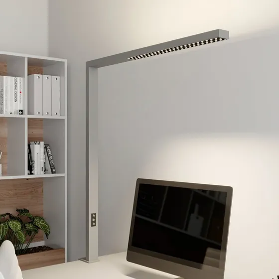 Arcchio Lámpara de Pinza LED Jolinda, Plata, Atenuable