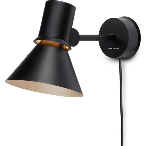 Anglepoise Type 80 W1 Aplique de Pared Negro Mate con Enchufe