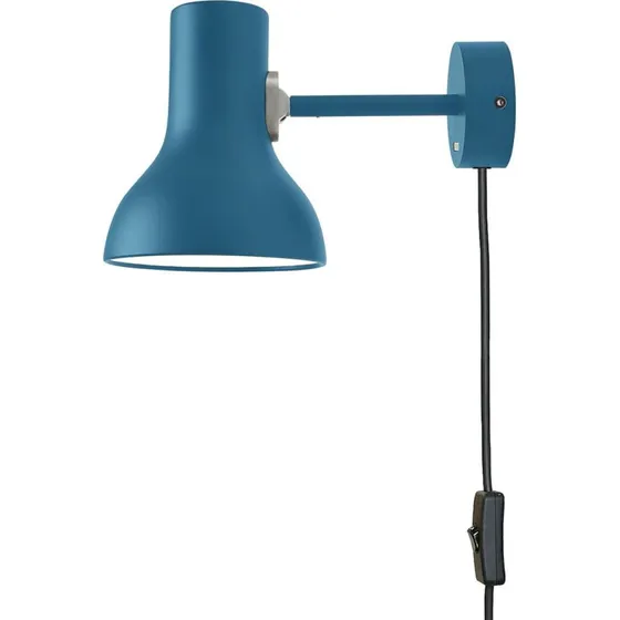 Anglepoise Type 75 Mini Aplique de Pared con Enchufe, Azul