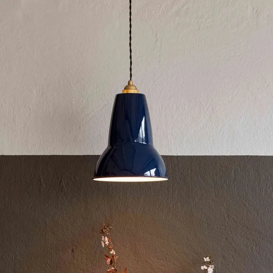 Lámpara colgante Anglepoise Original 1227 Brass Midi, azul