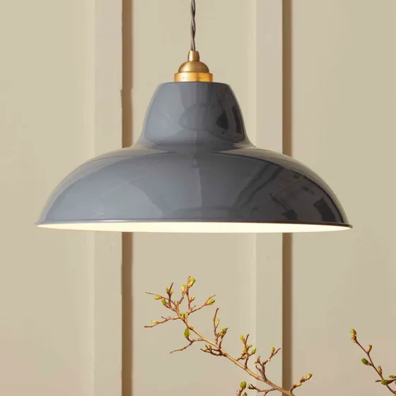 Anglepoise Original 1227 Brass Midi Wide Lámpara Colgante Gris