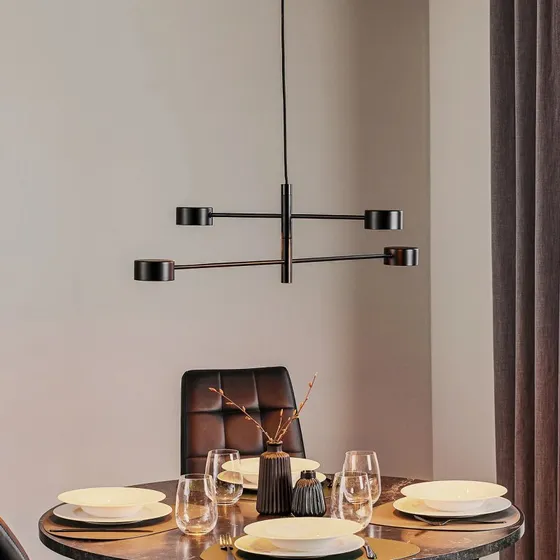 Nordlux Clyde 4 LED Colgante Negro