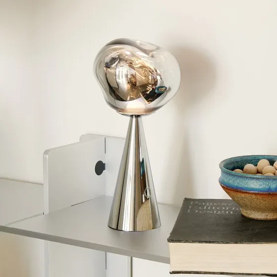 Tom Dixon Lámpara de mesa Melt Portable Silver