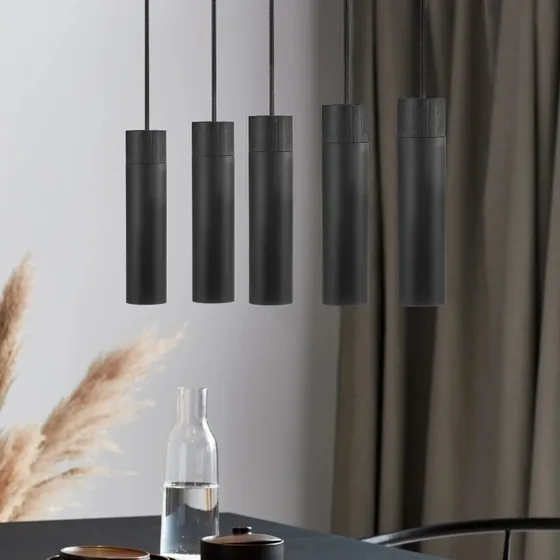 Tilo 5-Spot Colgante Metal Negro