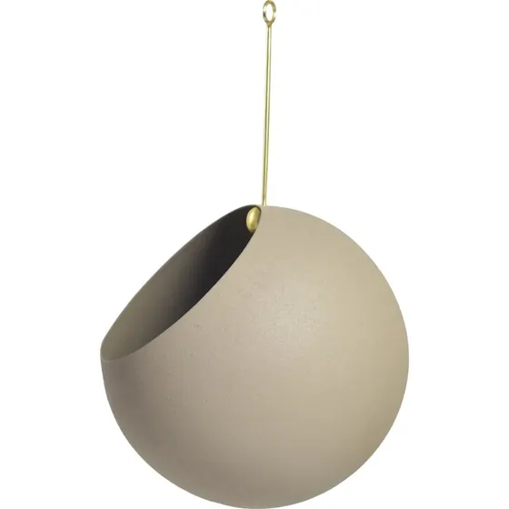 AYTM Maceta Colgante Globe Ø17 cm - Gris/Taupe - Aluminio