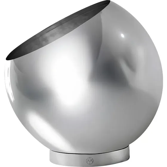 Maceta Globe de AYTM, Ø 17 cm, Acero Inoxidable, Plateada