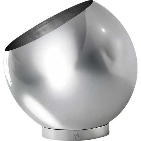 AYTM Maceta Globe de acero inoxidable, Ø 21 cm, plateada