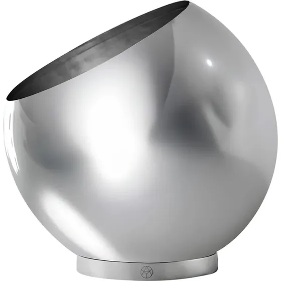AYTM Maceta Globe de Acero Inoxidable, Ø 43 cm, Plateada