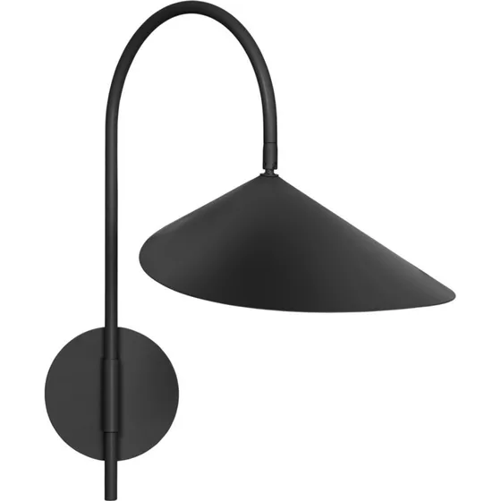 Ferm Living Aplique de pared Arum Negro Orientable 26 cm