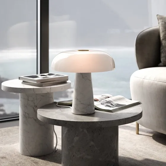 DFTP by Nordlux Lámpara de mesa Glossy, blanco/blanco opalino