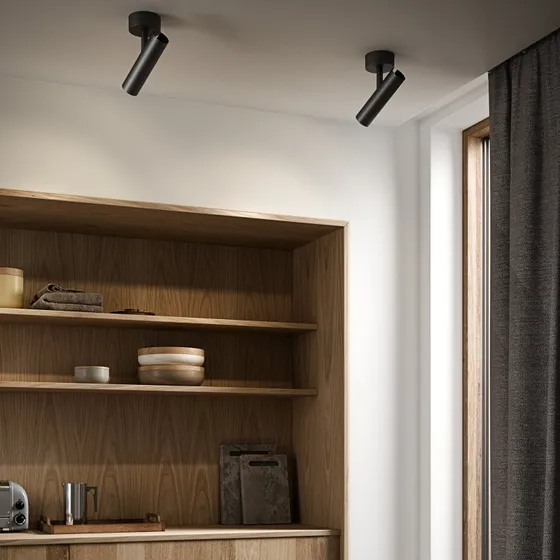 Nordlux Plafón MIB 6 Negro - Diseño Nórdico Minimalista