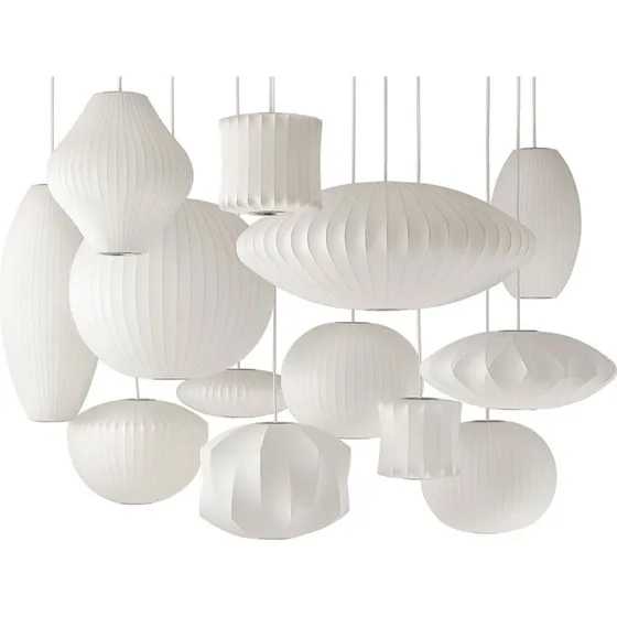 Herman Miller HAY Lámpara Colgante Nelson Pear Bubble S Off-White