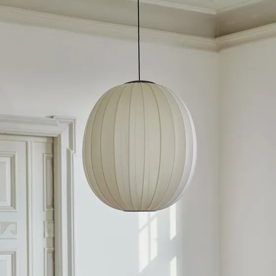 Made By Hand Knit-Wit 65 Lámpara Colgante Oval Pearl White