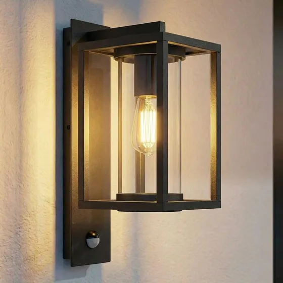 Aplique Exterior Lucande Ferda Sensor Antracita IP44