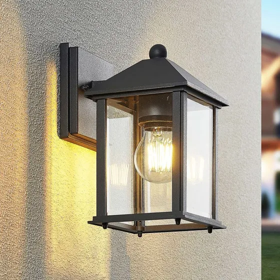 Aplique de exterior Lindby Giavanna Dark Grey, 23,3 cm