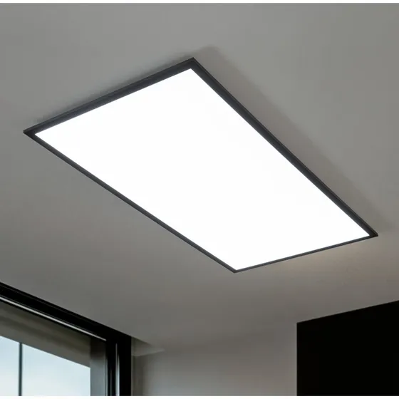 Lindby Nelios Lámpara de Techo LED 120x60cm Negro CCT