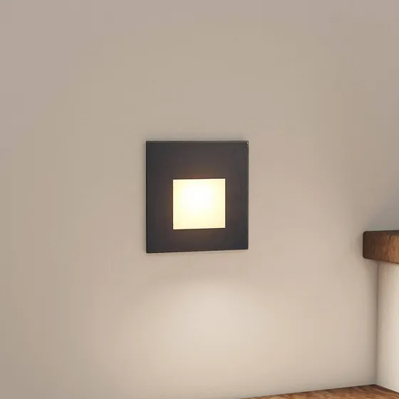 Arcchio Vexi Square LED CCT Black - Aplique de Pared Empotrado