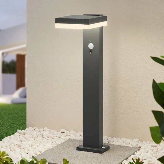 Lindby Laira Lámpara Solar LED con Sensor de Movimiento - Antracita