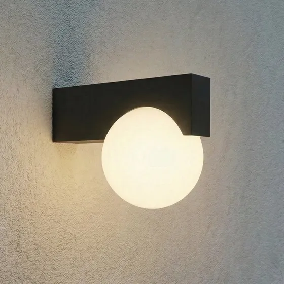 Aplique LED Exterior Lucande Vijon Negro CCT IP44