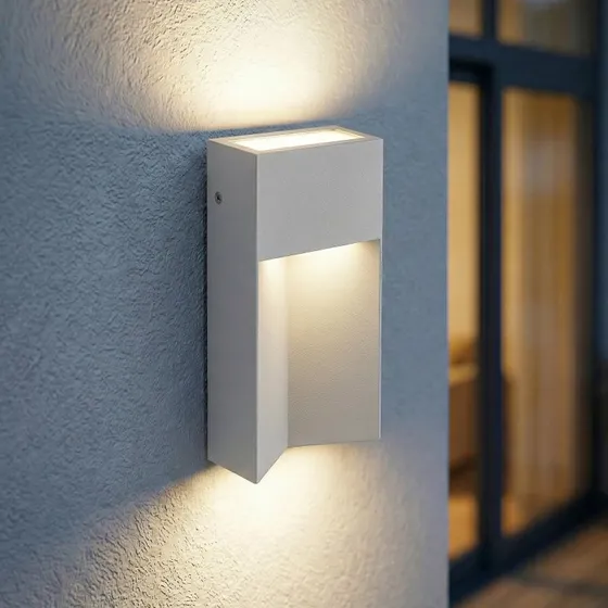 Lucande Kaholo Aplique LED Exterior CCT Gris Claro IP44