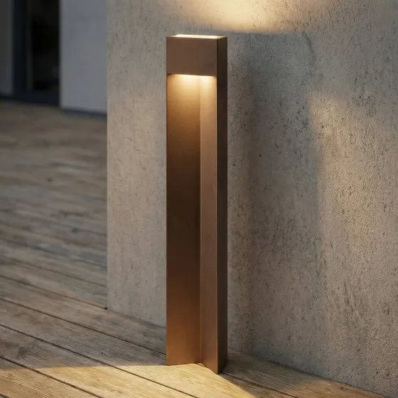 Lucande Kaholo Bolardo Luminoso LED Marrón 90 cm IP44