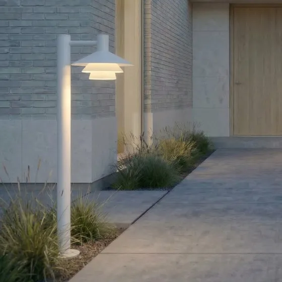 Lucande Montaro Bolardo Luminoso LED Blanco 100 cm