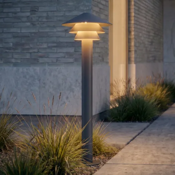 Lucande Montaro Bolardo Luminoso LED Antracita 110 cm IP54
