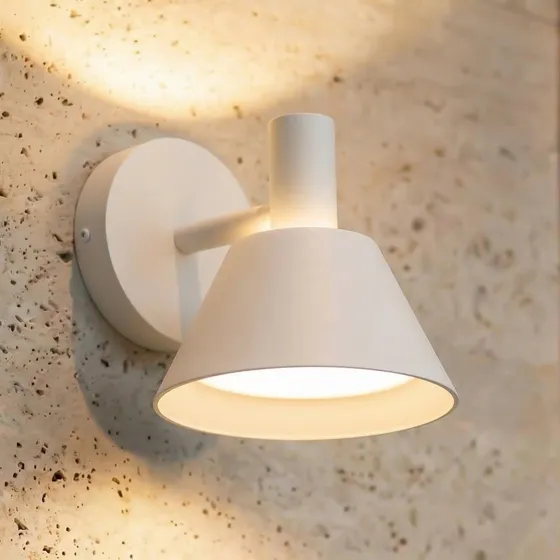 Lucande Tabena Aplique LED Exterior Blanco Mate IP44 CCT