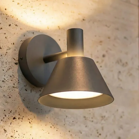 Lucande Tabena Aplique LED Exterior Negro Mate IP44 CCT