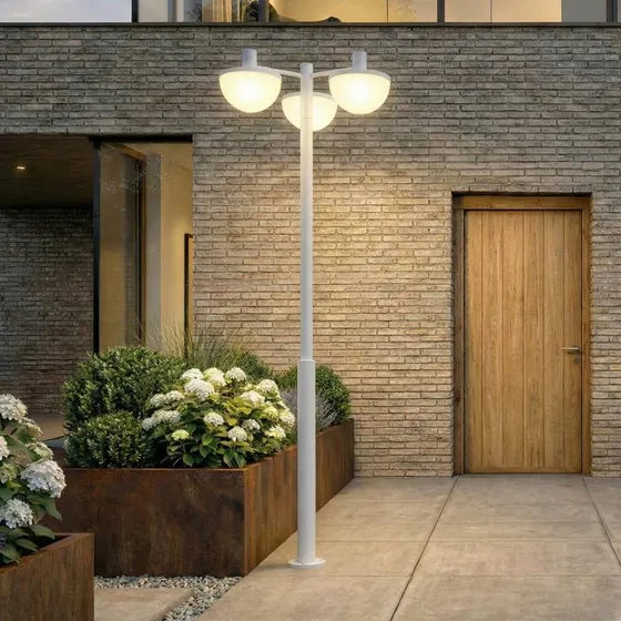 Lucande Toras Lámpara Exterior LED CCT Gris Claro - 3 Luces