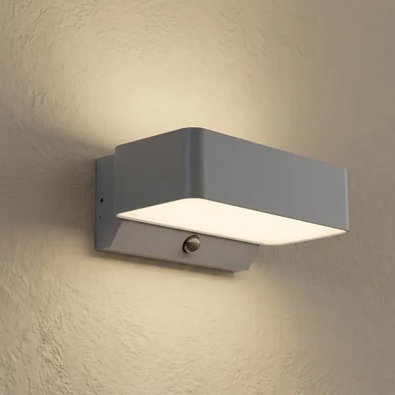 Lindby Fando Aplique LED Exterior Antracita con Sensor IP44