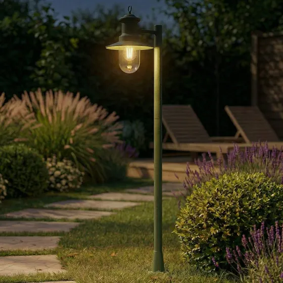 Bolardo luminoso Lindby Eloretta Verde 110 cm Acero IP44