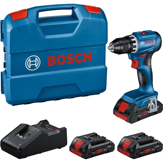 Bosch GSR 18V-45 + 3 bateras 4.0Ah + cargador en L-Case
