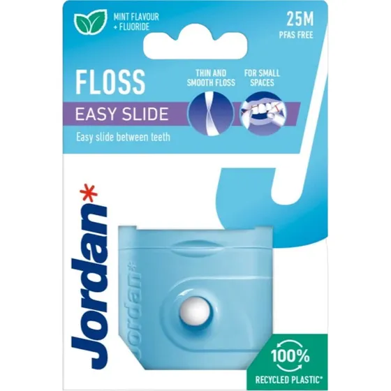 Jordan Easy Slide Hilo Dental con Flúor y Menta, 25 m