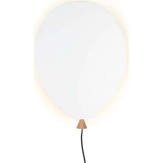 Globen Lighting Aplique de Pared Balloon Blanco - Madera Fresno