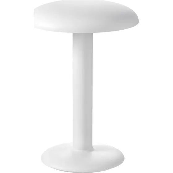 Flos Lámpara de mesa portátil Gustave Residential en blanco mate