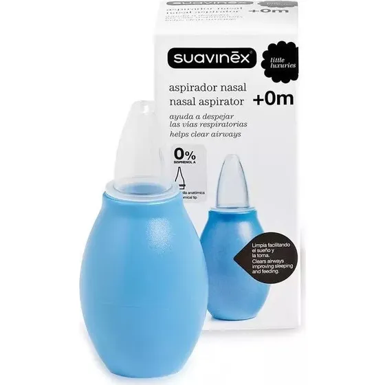 Suavinex Aspirador Nasal con Pera Anatómica para Bebés +0m