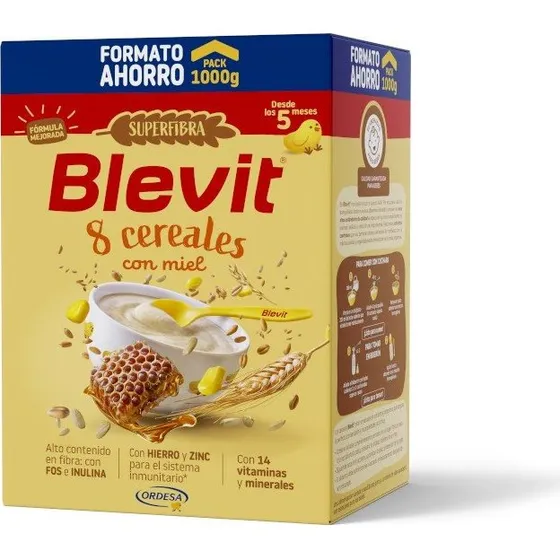 BLEVIT Super Fibra 8 Cereales y Miel 1000g