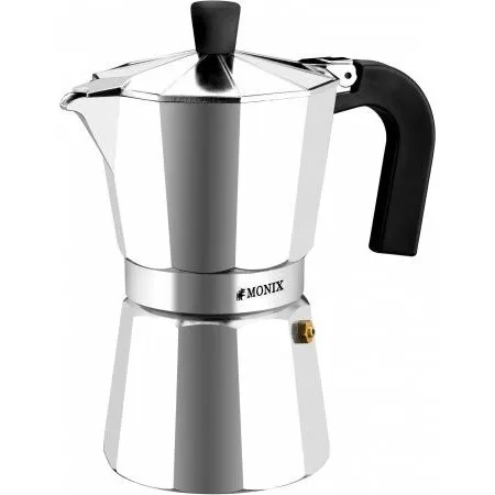 Monix Cafetera Italiana Expres M620003 de 3 Tazas en Aluminio