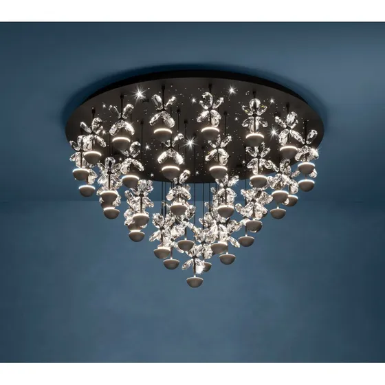 Lámpara LED de techo EGLO Stars of Light Pianopoli negra 78 cm