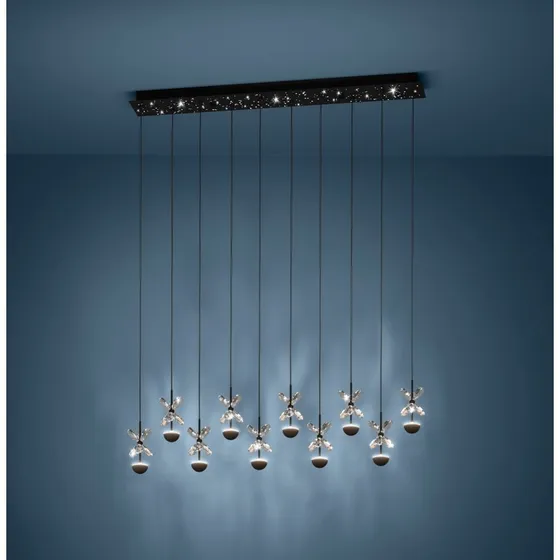 Lámpara colgante EGLO Stars of Light Pianopoli negra, 87 cm